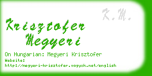 krisztofer megyeri business card